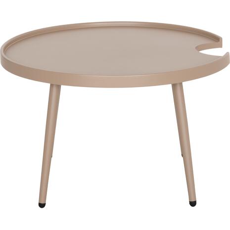 ΤΡΑΠΕΖΙ ΜΕΣΗΣ ΣΤΡΟΓΓΥΛΟ ΕΞ.ΧΩΡΟΥ TEROC HM6434.03 ΑΛΟΥΜΙΝΙΟ ΚΑΠΟΥΤΣΙΝΟ Φ70x44Υεκ