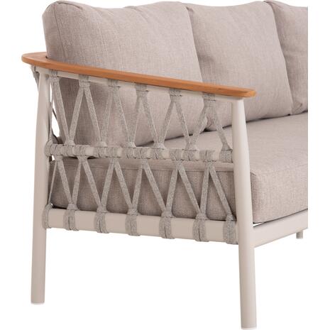 ΣΕΤ ΣΑΛΟΝΙ 5ΤΜΧ STREAM HM6426.02 ΚΡΕΜ ΑΛΟΥΜΙΝΙΟ--ΜΠΕΖ ΣΧΟΙΝΙ & OLEFIN