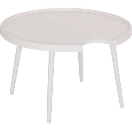 ΤΡΑΠΕΖΙ ΜΕΣΗΣ ΣΤΡΟΓΓΥΛΟ ΕΞ.ΧΩΡΟΥ TEROC HM6434.02 ΑΛΟΥΜΙΝΙΟ ΛΕΥΚΟ Φ70x44Υεκ