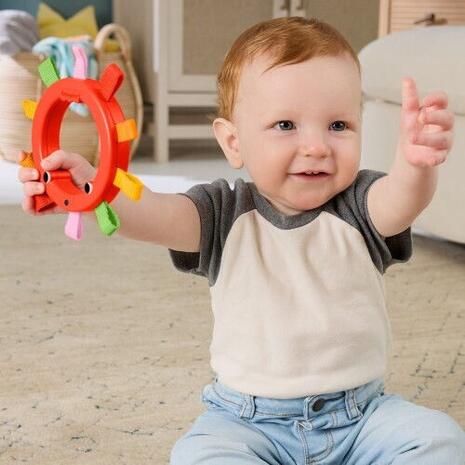 Fisher-Price Κουδουνίστρες Ζωάκια - Πορτοκαλί Ουράνιο Τόξο JKW53/JKW56