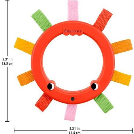 Fisher-Price Κουδουνίστρες Ζωάκια - Πορτοκαλί Ουράνιο Τόξο JKW53/JKW56