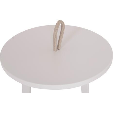 ΤΡΑΠΕΖΙ ΒΟΗΘΗΤΙΚΟ ΕΞ.ΧΩΡΟΥ MINO HM6432.02 ΑΛΟΥΜΙΝΙΟ ΛΕΥΚΟ & ΣΧΟΙΝΙ ΜΠΕΖ Φ47x53Υεκ