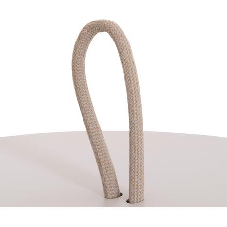 ΤΡΑΠΕΖΙ ΒΟΗΘΗΤΙΚΟ ΕΞ.ΧΩΡΟΥ MINO HM6432.02 ΑΛΟΥΜΙΝΙΟ ΛΕΥΚΟ & ΣΧΟΙΝΙ ΜΠΕΖ Φ47x53Υεκ