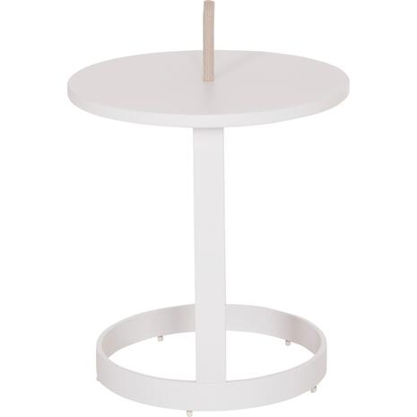 ΤΡΑΠΕΖΙ ΒΟΗΘΗΤΙΚΟ ΕΞ.ΧΩΡΟΥ MINO HM6432.02 ΑΛΟΥΜΙΝΙΟ ΛΕΥΚΟ & ΣΧΟΙΝΙ ΜΠΕΖ Φ47x53Υεκ