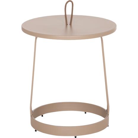 ΤΡΑΠΕΖΙ ΒΟΗΘΗΤΙΚΟ ΕΞ.ΧΩΡΟΥ MINO HM6432.03 ΑΛΟΥΜΙΝΙΟ & ΣΧΟΙΝΙ ΚΑΠΟΥΤΣΙΝΟ Φ47x53Υεκ