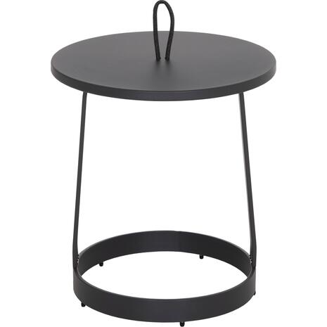 ΤΡΑΠΕΖΙ ΒΟΗΘΗΤΙΚΟ ΕΞ.ΧΩΡΟΥ MINO HM6432.01 ΑΛΟΥΜΙΝΙΟ & ΣΧΟΙΝΙ ΓΚΡΙ Φ47x53Υεκ