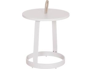 ΤΡΑΠΕΖΙ ΒΟΗΘΗΤΙΚΟ ΕΞ.ΧΩΡΟΥ MINO HM6432.02 ΑΛΟΥΜΙΝΙΟ ΛΕΥΚΟ & ΣΧΟΙΝΙ ΜΠΕΖ Φ47x53Υεκ