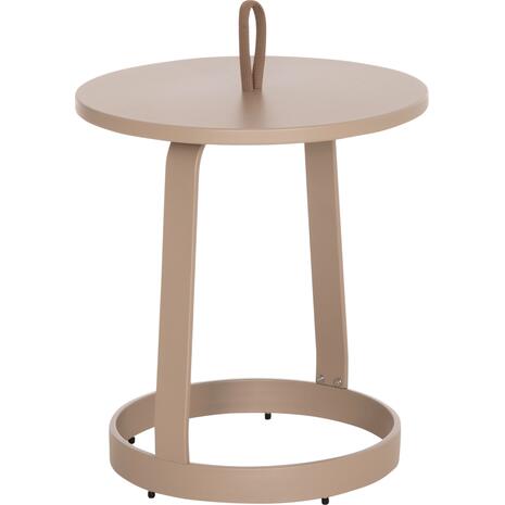 ΤΡΑΠΕΖΙ ΒΟΗΘΗΤΙΚΟ ΕΞ.ΧΩΡΟΥ MINO HM6432.03 ΑΛΟΥΜΙΝΙΟ & ΣΧΟΙΝΙ ΚΑΠΟΥΤΣΙΝΟ Φ47x53Υεκ