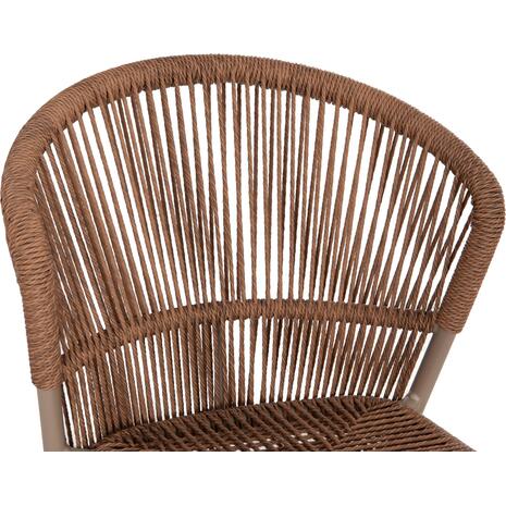 ΚΑΡΕΚΛΑ ΑΛΟΥΜΙΝΙΟΥ LYNN HM6267.03 ΚΑΠΟΥΤΣΙΝΟ ΣΚΕΛΕΤΟΣ-P.E.RATTAN ΦΥΣΙΚΟ 57x62x78Υεκ