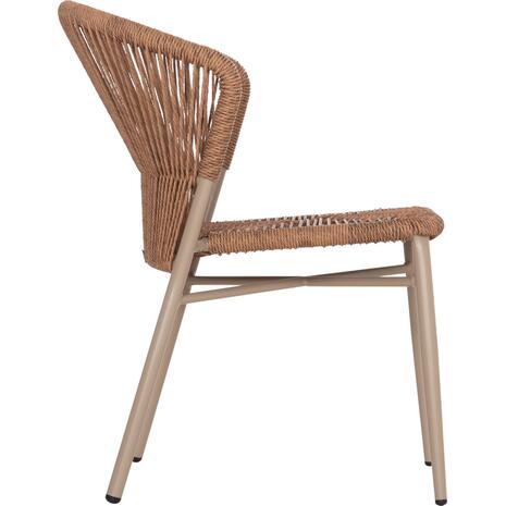 ΚΑΡΕΚΛΑ ΑΛΟΥΜΙΝΙΟΥ LYNN HM6267.03 ΚΑΠΟΥΤΣΙΝΟ ΣΚΕΛΕΤΟΣ-P.E.RATTAN ΦΥΣΙΚΟ 57x62x78Υεκ