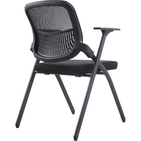 ΚΑΡΕΚΛΑ ΣΥΝΕΔΡΙΟΥ ΠΤΥΣΣΟΜΕΝΗ ΜΕ ΑΝΑΛΟΓΙΟ DENO HM1209.01 MESH ΥΦΑΣΜΑ ΜΑΥΡΟ 65x63x82Υεκ. (σετ 2 τεμαχίων)