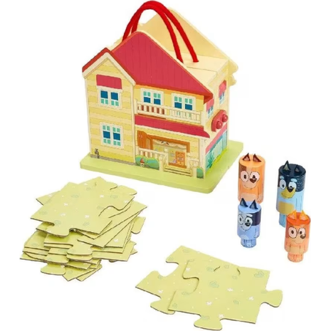 Bluey Ξύλινο Σπίτι Βαλιτσάκι με 6 Φιγούρες (BLYA1000)