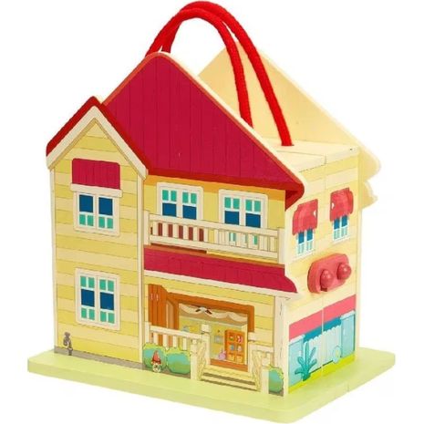 Bluey Ξύλινο Σπίτι Βαλιτσάκι με 6 Φιγούρες (BLYA1000)