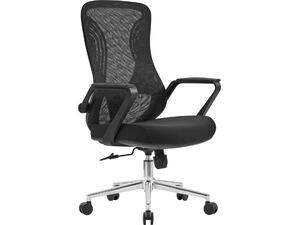 ΚΑΡΕΚΛΑ ΓΡΑΦΕΙΟΥ DECIFER HM1212.01 ΜΑΥΡO MESH-ΒΑΣΗ ΧΡΩΜΙΟΥ 61x60x110Υεκ.