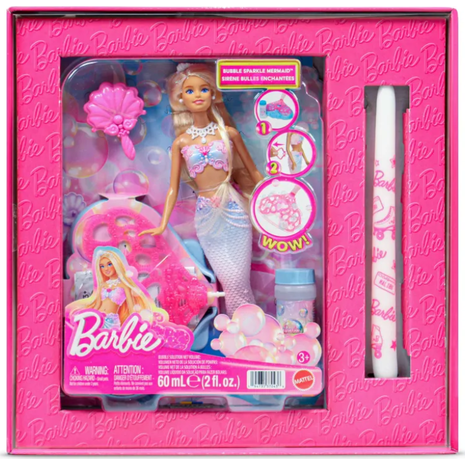 Mattel Barbie γοργόνα με φούσκες (JLW56) (συμπεριλαμβάνει λαμπάδα)