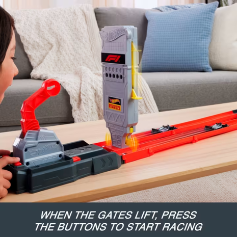 Hot Wheels Racing Πίστα Formula 1 Grid Start (JKM88) (συμπεριλαμβάνει λαμπάδα)