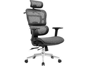 ΚΑΡΕΚΛΑ ΓΡΑΦΕΙΟΥ MODEN HM1215.01 ΜΑΥΡO MESH--ΒΑΣΗ ΧΡΩΜΙΟΥ 68x69x126Υεκ