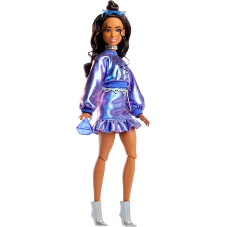 Mattel Barbie Deluxe Style Fashion Doll 7 In Metallic (JFP42)