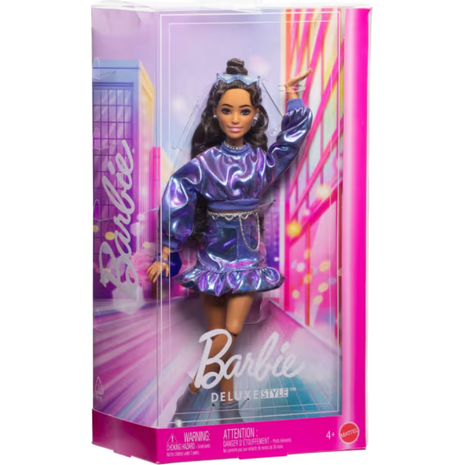Mattel Barbie Deluxe Style Fashion Doll 7 In Metallic (JFP42)
