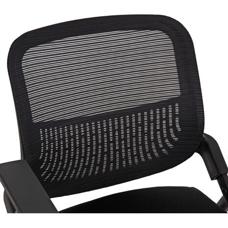 ΚΑΡΕΚΛΑ ΣΥΝΕΔΡΙΟΥ ΠΤΥΣΣΟΜΕΝΗ ΜΕ ΑΝΑΛΟΓΙΟ DENO HM1209.01 MESH ΥΦΑΣΜΑ ΜΑΥΡΟ 65x63x82Υεκ. (σετ 2 τεμαχίων)