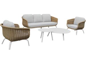 ΣΕΤ ΣΑΛΟΝΙ 5ΤΜΧ STERN HM6555.02 ΑΝΟΙΧΤΟ ΜΠΕΖ ΑΛΟΥΜΙΝΙΟ & OLEFIN--TWIST WICKER ΦΥΣΙΚΟ