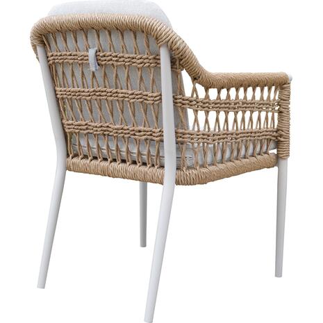 ΠΟΛΥΘΡΟΝΑ BOXER HM6556.02 ΑΛΟΥΜΙΝΙΟ & OLEFIN ΜΠΕΖ-TWIST WICKER 58x60x80Yεκ (σετ 2 τεμαχίων)