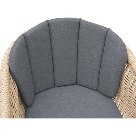 ΠΟΛΥΘΡΟΝΑ VICTUS HM6559.01 ΑΛΟΥΜΙΝΙΟ & OLEFIN ΓΚΡΙ-TWIST WICKER 59x68.5x75Yεκ (σετ 2 τεμαχίων)