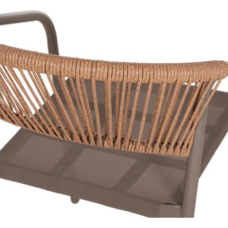 ΠΟΛΥΘΡΟΝΑ HOMAN HM6430.04 ΣΑΜΠΑΝΙ ΜΕΤΑΛΛΟ & TEXTILENE--ΜΠΕΖ P.E.RATTAN 53x58x75Υεκ