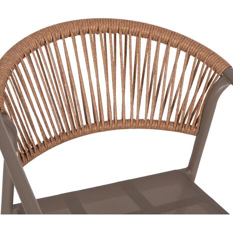 ΠΟΛΥΘΡΟΝΑ HOMAN HM6430.04 ΣΑΜΠΑΝΙ ΜΕΤΑΛΛΟ & TEXTILENE--ΜΠΕΖ P.E.RATTAN 53x58x75Υεκ