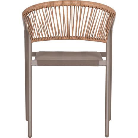 ΠΟΛΥΘΡΟΝΑ HOMAN HM6430.04 ΣΑΜΠΑΝΙ ΜΕΤΑΛΛΟ & TEXTILENE--ΜΠΕΖ P.E.RATTAN 53x58x75Υεκ