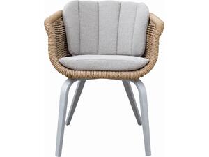 ΠΟΛΥΘΡΟΝΑ VICTUS HM6559.02 ΑΛΟΥΜΙΝΙΟ & OLEFIN ΜΠΕΖ-TWIST WICKER 59x68.5x75Yεκ (σετ 2 τεμαχίων)