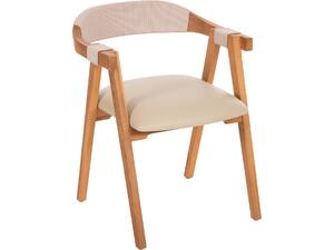 ΠΟΛΥΘΡΟΝΑ RIMINI HM9867.07 ΞΥΛΟ TEAK ΦΥΣΙΚΟ-ΜΠΕΖ ΣΧΟΙΝΙ & PU ΚΑΘΙΣΜΑ 60x61x75,5Υεκ.