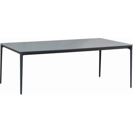 ΤΡΑΠΕΖΙ ΤΡΑΠΕΖΑΡΙΑΣ STAD HM6557.01 ΓΚΡΙ ΑΛΟΥΜΙΝΙΟ & SINTERED STONE TOP 180x90x75Υεκ