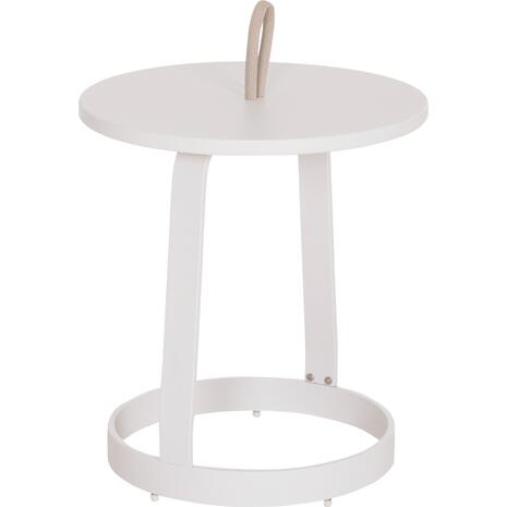 ΤΡΑΠΕΖΙ ΒΟΗΘΗΤΙΚΟ ΕΞ.ΧΩΡΟΥ MINO HM6432.02 ΑΛΟΥΜΙΝΙΟ ΛΕΥΚΟ & ΣΧΟΙΝΙ ΜΠΕΖ Φ47x53Υεκ