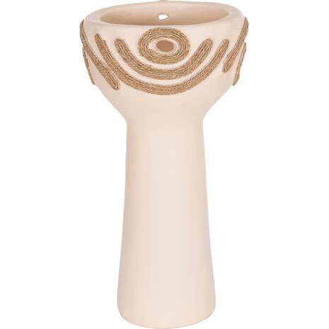 ΕΠΙΤΡΑΠΕΖΙΟ ΔΙΑΚΟΣΜΗΤΙΚΟ DEAN HM4679.02 ΚΡΕΜ ΤΕΡΑΚΟΤΑ & ΣΧΟΙΝΙ AGEL Φ18x35Υεκ