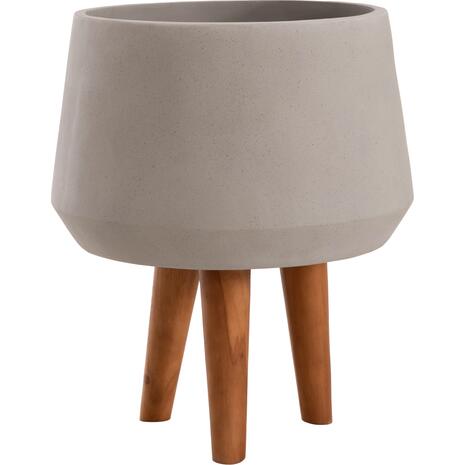 ΓΛΑΣΤΡΑ ΕΣΩΤ.ΧΩΡΟΥ QUAN HM4680.03M FIBER CEMENT ΓΚΡΙ--ΒΑΣΗ TEAK Φ35x50Υεκ