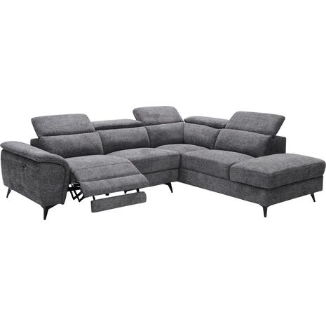 ΚΑΝΑΠΕΣ ΔΕΞΙΑ ΓΩΝΙΑ-ΑΝΑΚΛΙΣΗ & ΑΠΟΘ.ΧΩΡΟΣ-RESTRO HM3339.01R ΓΚΡΙ ΥΦΑΣΜΑ 284x224x76Υεκ