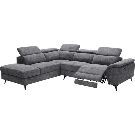 ΚΑΝΑΠΕΣ ΑΡΙΣΤΕΡΗ ΓΩΝΙΑ-ΑΝΑΚΛΙΣΗ & ΑΠΟΘ.ΧΩΡΟΣ-RESTRO HM3339.01L ΓΚΡΙ ΥΦΑΣΜΑ 284x224x76Υεκ