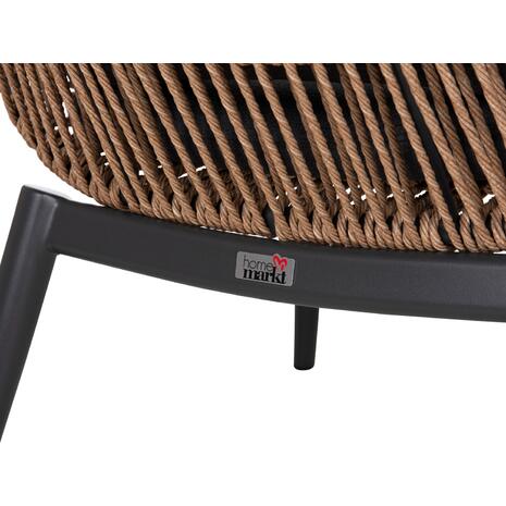 ΠΟΛΥΘΡΟΝΑ LOUNGE ΜΕ ΥΠΟΠΟΔΙΟ REMVAZZO HM6561.01 ΑΛΟΥΜΙΝΙΟ ΓΚΡΙ--WICKER 90x85x96Υεκ