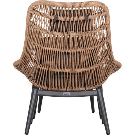 ΠΟΛΥΘΡΟΝΑ LOUNGE ΜΕ ΥΠΟΠΟΔΙΟ REMVAZZO HM6561.01 ΑΛΟΥΜΙΝΙΟ ΓΚΡΙ--WICKER 90x85x96Υεκ