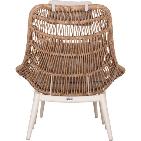 ΠΟΛΥΘΡΟΝΑ LOUNGE ΜΕ ΥΠΟΠΟΔΙΟ REMVAZZO HM6561.02 ΑΛΟΥΜΙΝΙΟ ΜΠΕΖ--WICKER 90x85x96Υεκ