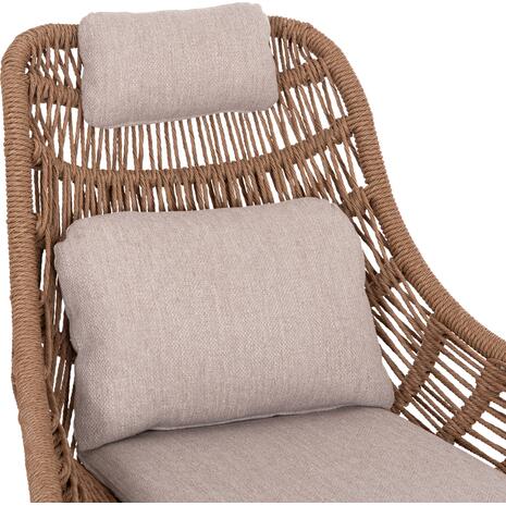 ΠΟΛΥΘΡΟΝΑ LOUNGE ΜΕ ΥΠΟΠΟΔΙΟ REMVAZZO HM6561.02 ΑΛΟΥΜΙΝΙΟ ΜΠΕΖ--WICKER 90x85x96Υεκ