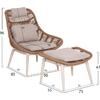 ΠΟΛΥΘΡΟΝΑ LOUNGE ΜΕ ΥΠΟΠΟΔΙΟ REMVAZZO HM6561.02 ΑΛΟΥΜΙΝΙΟ ΜΠΕΖ--WICKER 90x85x96Υεκ