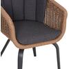 ΠΟΛΥΘΡΟΝΑ VICTUS HM6559.01 ΑΛΟΥΜΙΝΙΟ & OLEFIN ΓΚΡΙ-TWIST WICKER 60x62x76Yεκ (σετ 2 τεμαχίων)