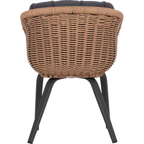ΠΟΛΥΘΡΟΝΑ VICTUS HM6559.01 ΑΛΟΥΜΙΝΙΟ & OLEFIN ΓΚΡΙ-TWIST WICKER 60x62x76Yεκ (σετ 2 τεμαχίων)