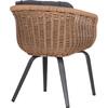 ΠΟΛΥΘΡΟΝΑ VICTUS HM6559.01 ΑΛΟΥΜΙΝΙΟ & OLEFIN ΓΚΡΙ-TWIST WICKER 60x62x76Yεκ (σετ 2 τεμαχίων)