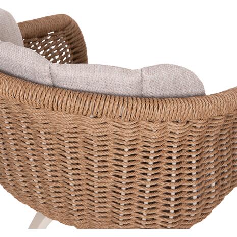 ΠΟΛΥΘΡΟΝΑ VICTUS HM6559.02 ΑΛΟΥΜΙΝΙΟ & OLEFIN ΜΠΕΖ-TWIST WICKER 60x62x76Yεκ (σετ 2 τεμαχίων)