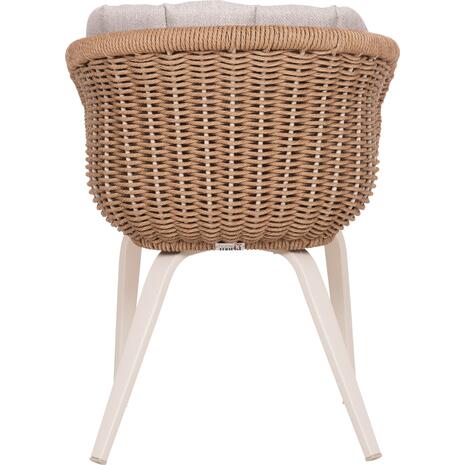 ΠΟΛΥΘΡΟΝΑ VICTUS HM6559.02 ΑΛΟΥΜΙΝΙΟ & OLEFIN ΜΠΕΖ-TWIST WICKER 60x62x76Yεκ (σετ 2 τεμαχίων)