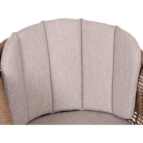 ΠΟΛΥΘΡΟΝΑ VICTUS HM6559.02 ΑΛΟΥΜΙΝΙΟ & OLEFIN ΜΠΕΖ-TWIST WICKER 60x62x76Yεκ (σετ 2 τεμαχίων)