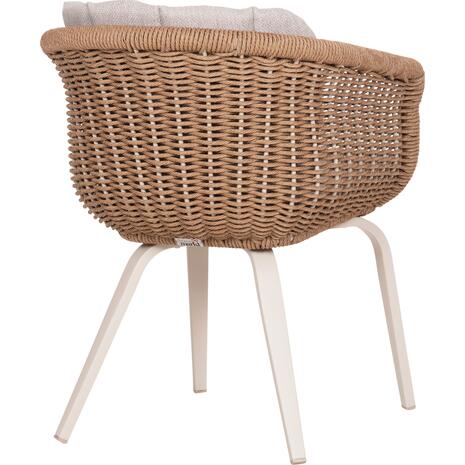 ΠΟΛΥΘΡΟΝΑ VICTUS HM6559.02 ΑΛΟΥΜΙΝΙΟ & OLEFIN ΜΠΕΖ-TWIST WICKER 60x62x76Yεκ (σετ 2 τεμαχίων)